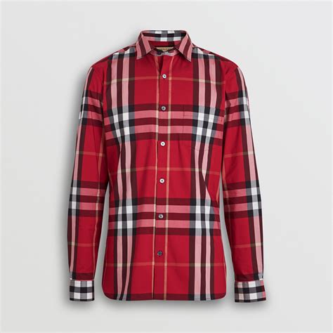 burberry red shirt